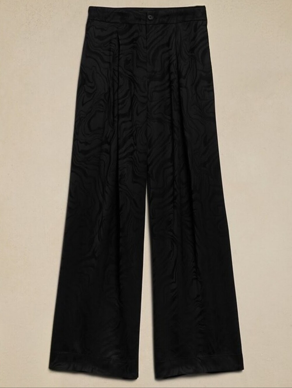 NWT BANANA REPUBLIC | $120 Jacquard Satin Wide Leg Pants - Picture 3 of 3